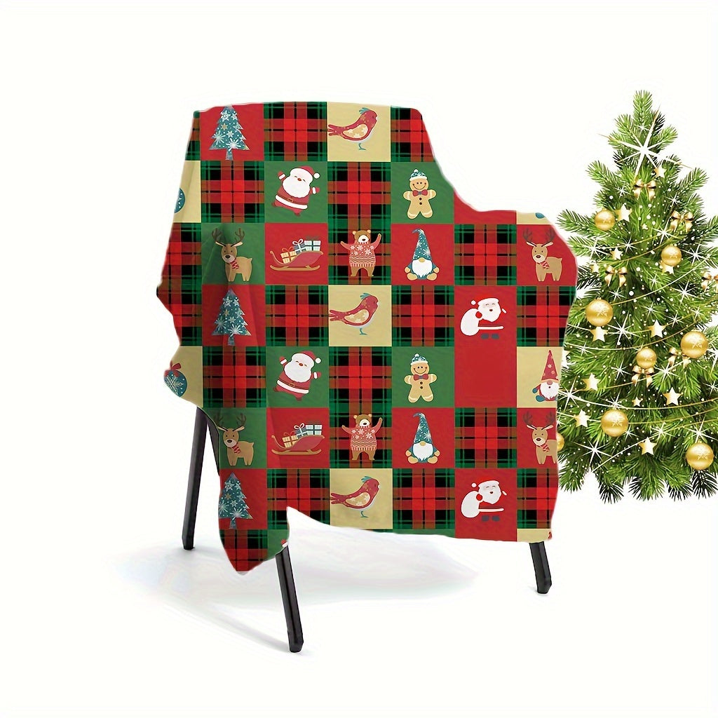 1pcs Red Pink Buffalo Plaid Christmas Throw Blanket, Fuzzy Fluffy Soft Cozy Blanket, Fleece Flannel Plush Microfiber Blanket For Couch Bed Sofa
